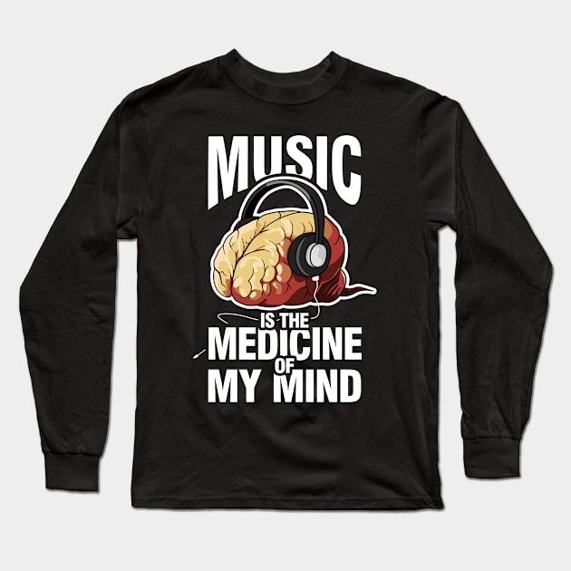 Music Headphones Mind Long Sleeve T-Shirt by Tobias Store